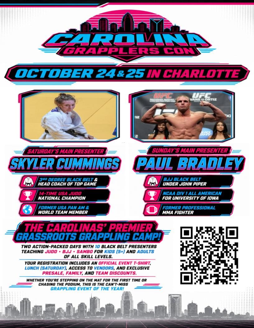 Carolina Grapplers Con poster with athlete photos