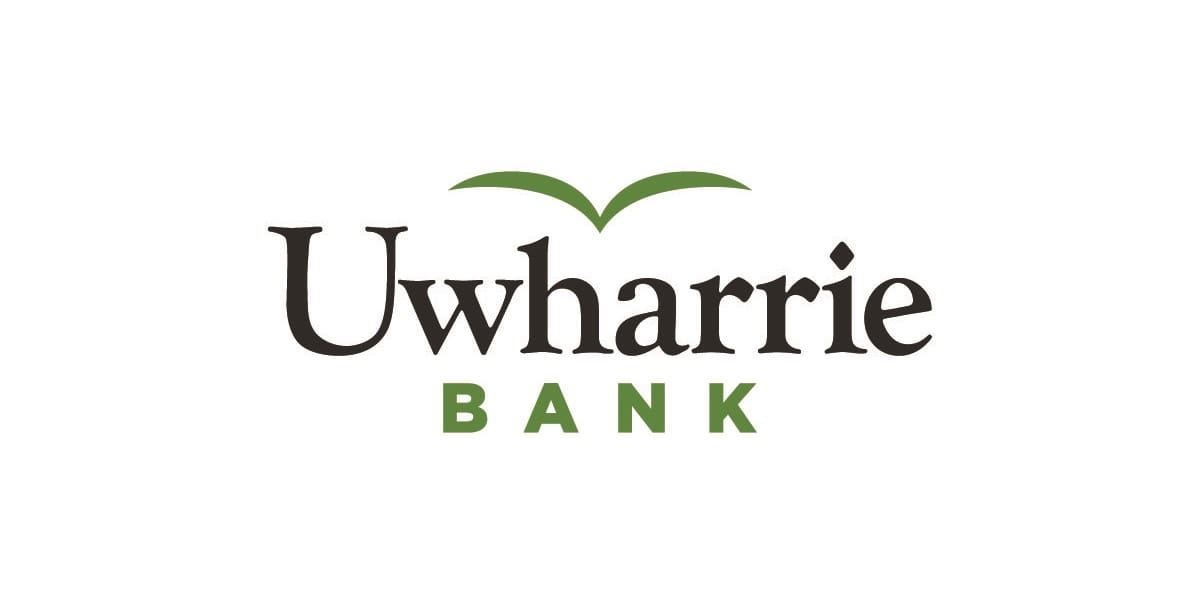 Uwharrie Bank logo with green accent